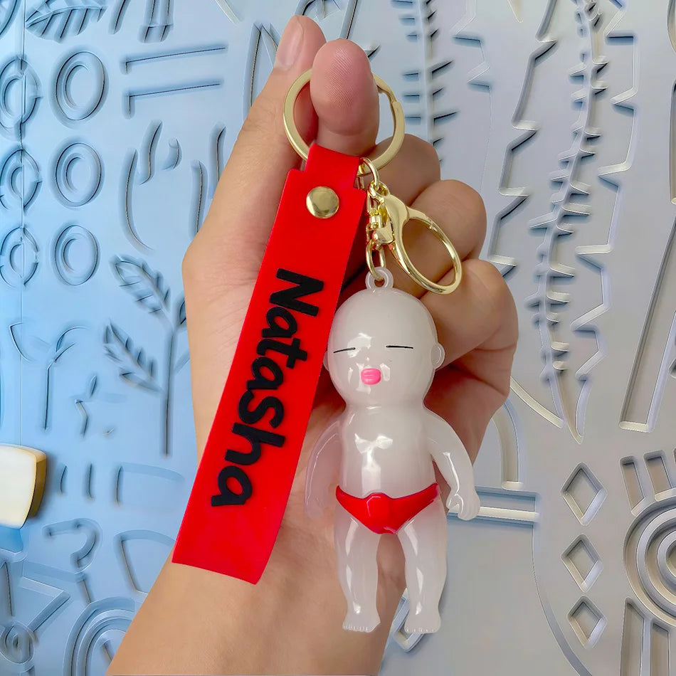 2026 Natasha UV Sensing Color Changing Keychain, Cute Ugly Black Doll Mini Pendant, Stress Relief Funny Novelty Gift