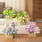 DIY MOC Potted Rose Sunflower Plants Succulents Bonsai Tree Gardens Romantic Building Blocks Model Bricks Kid Sets Kits Toy Girl