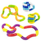 5Pcs Rainbow Circle Rope Tangle Rope Twist Fidget Toy Sensory Autism Therapy Jouet Anti Stress For Kid Adult ADHD Toy