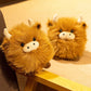 Simulation Kyloe Cream Highland Cow Animal Plush Toys Soft Stuffed Highland Sphere Cow Cattlle Plushie Gift for Kids Boys Girls