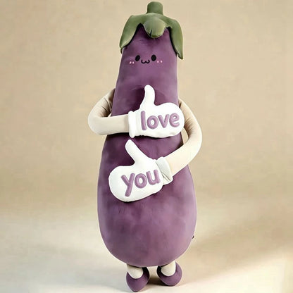 80CM Soft Mango Eggplant Plush Long Pillow Cute Healing Sleep Hug Pillow Cushion Doll For Girls Birtthday Gifts