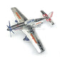 1/48 MUSTANG P-51D Fighter 4D Assemble Model American WWII P51 Airplane Glue-Free 6 Color Separation Quick Imposition Toy