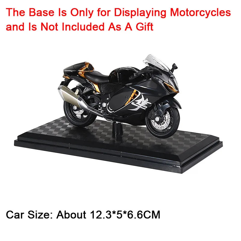 1:18 Hayabusa R1 GSX1000R CBR1000RR Miniature Motorcycle Toy Models Alloy Diecast Shock Absorption Front Wheel Steering Gifts
