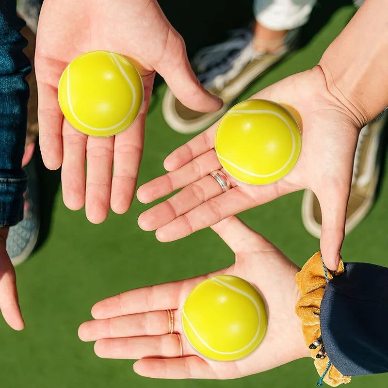12pcs 6.3cm Foam Ball Soft Foam Sponge Tennis Balls Baseball Balls For Toy Kids Venting And Decompression Elastic Ball Toy