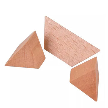 Wooden Brain Teaser Mini Pyramid Logic Triangle Binary Ternary Puzzle Fun Challenge IQ Test Mind Educational Toys