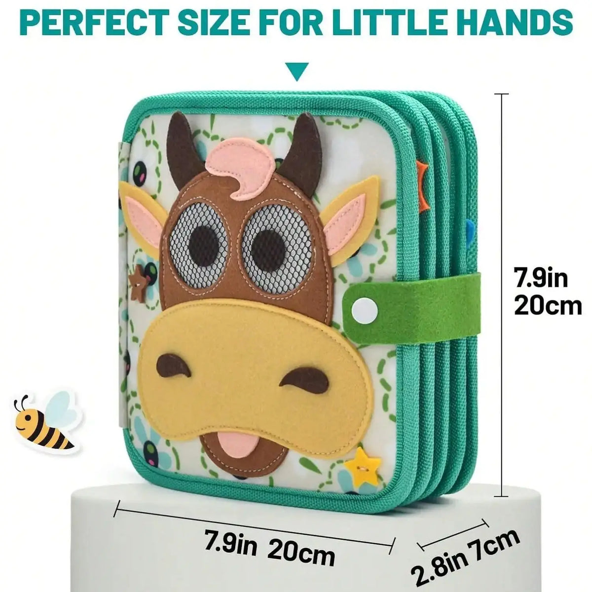 Busy Book for Toddlers Montessori 3D Felt Quiet Book for Preschool Learning Fine Motor Skills，Sensory Activity Travel Toy