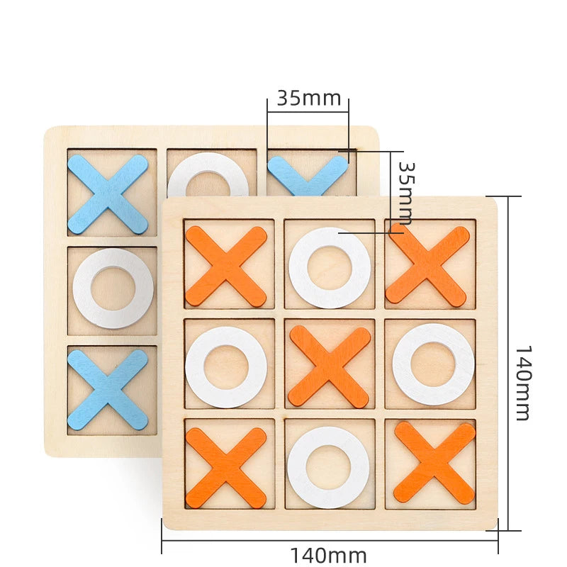 Montessori Chess Play Wooden Jigsaw Toy Game Interaction Puzzles Training Brain Learing Early Educational Toys For Children Kids