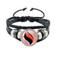 Mega Stone Key Chain Anime Peripheral Creativity Exquisite Fashion Black Leather Rope Buckle Key Chain Trend