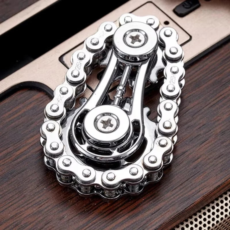 Metal Sprockets Flywheel Fingertip Gyro Fidget Spinner Antistress Anxiety Bike Chains EDC Spinner Fidget Toys for Birthday Gifts