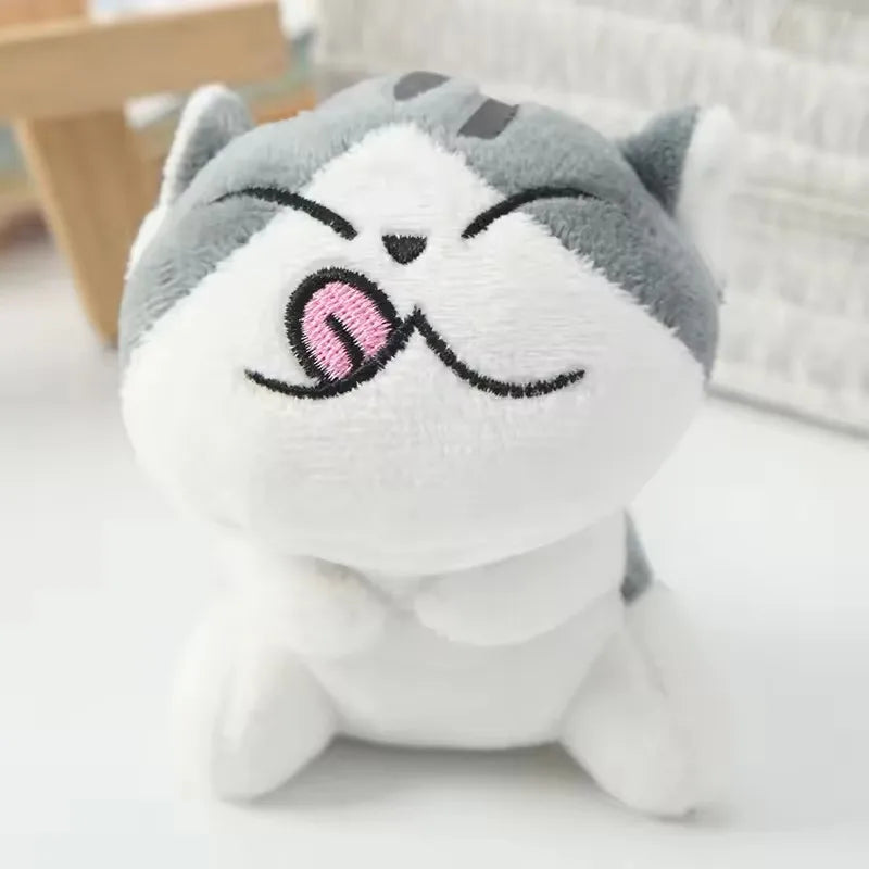 Kawaii Cute Mini Plush 10cm Cats Animal Stuffed Doll Keychain Instagram Style Bag Hanging Schoolbag Pendant Kids Gift