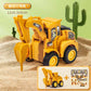 Engineering Vehicle Model Press Sliding Car Excavator Bulldozer Children Educational Construction Vehicle Toy Kids Boy Gift