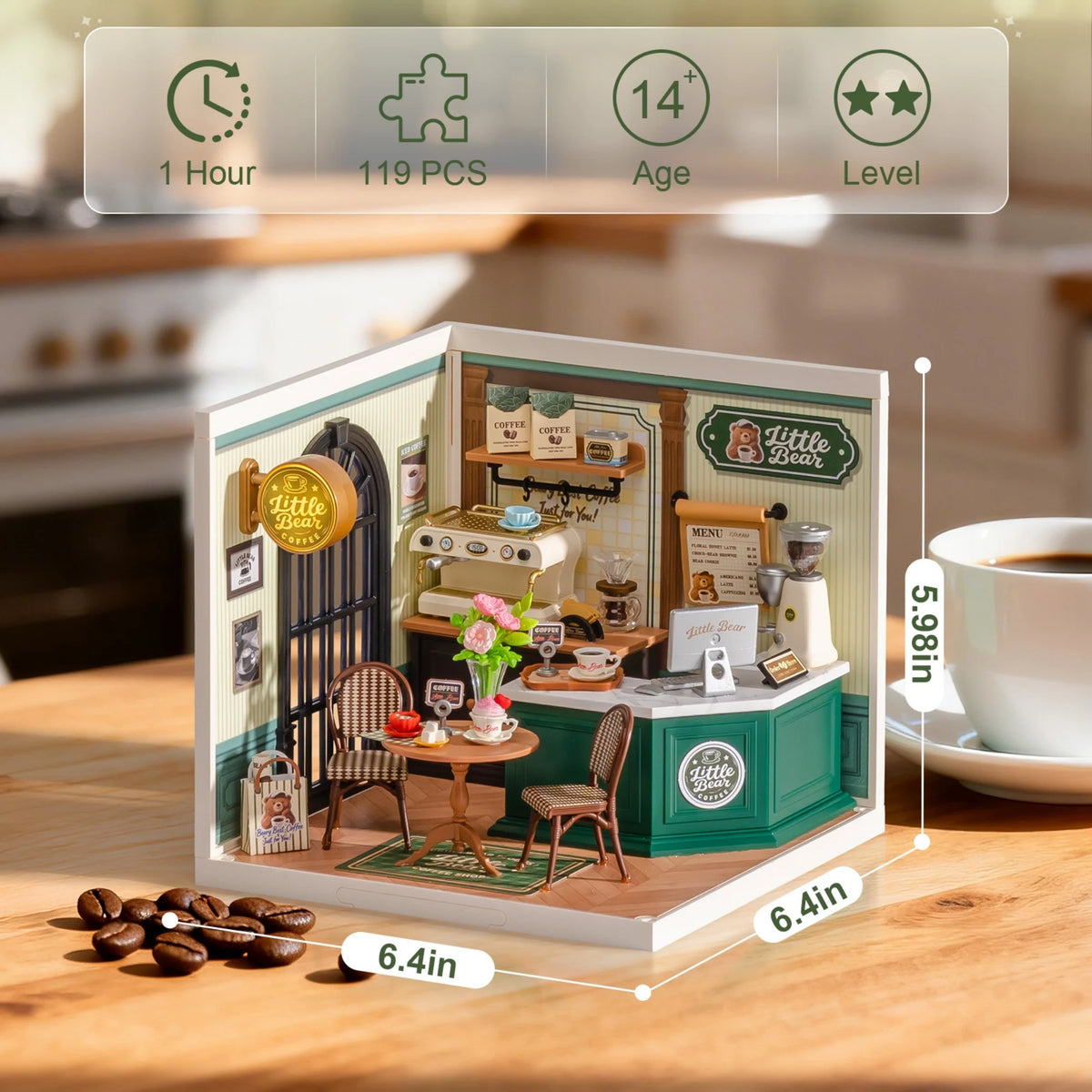 Rolife Super Creator Serious DIY Miniature House Kit Mini Dollhouse Model Building Kit with LED Light Home Decor(DW026/27/28)