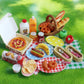 44PCS 1:6 Dollhouse Miniature Honey Bread Pizza Picnic Basket Model Mini Play Kitchen Food & Drink Set for Doll Accessories