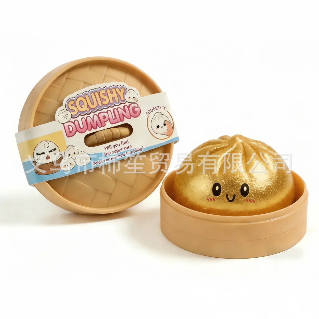 2026  New 8.5cm Glitter Dumpling Glitter Dumpling Squishy with Box Dumplings Sensory Squeeze Toy for Stress Relief S