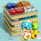 4-in-1 Wood Puzzle Cartoon 3D Animals Cognitive Jigsaw Puzzle Portable Safe Early Learning Puzzle Set Children Educational Toys