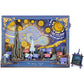 ROKR Starry Night 3D Puzzles ,Mother's Day DIY Wooden Vincent Van Gogh Painting Artwork Craft Kit Building Set ,Home Decor
