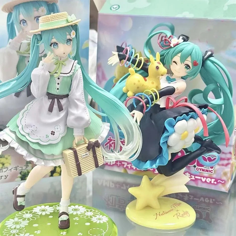 20cm Hatsune Miku Fashion Desktop Cute Handmade Rural Style PVC Movable Doll Model Toys Exquisite Ornamental Gift