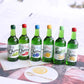 5Pcs 1:12 Dollhouse Miniature Fruit Juice Bottles Model Simulation Kitchen Drinks Model Toys For Doll House Decoration