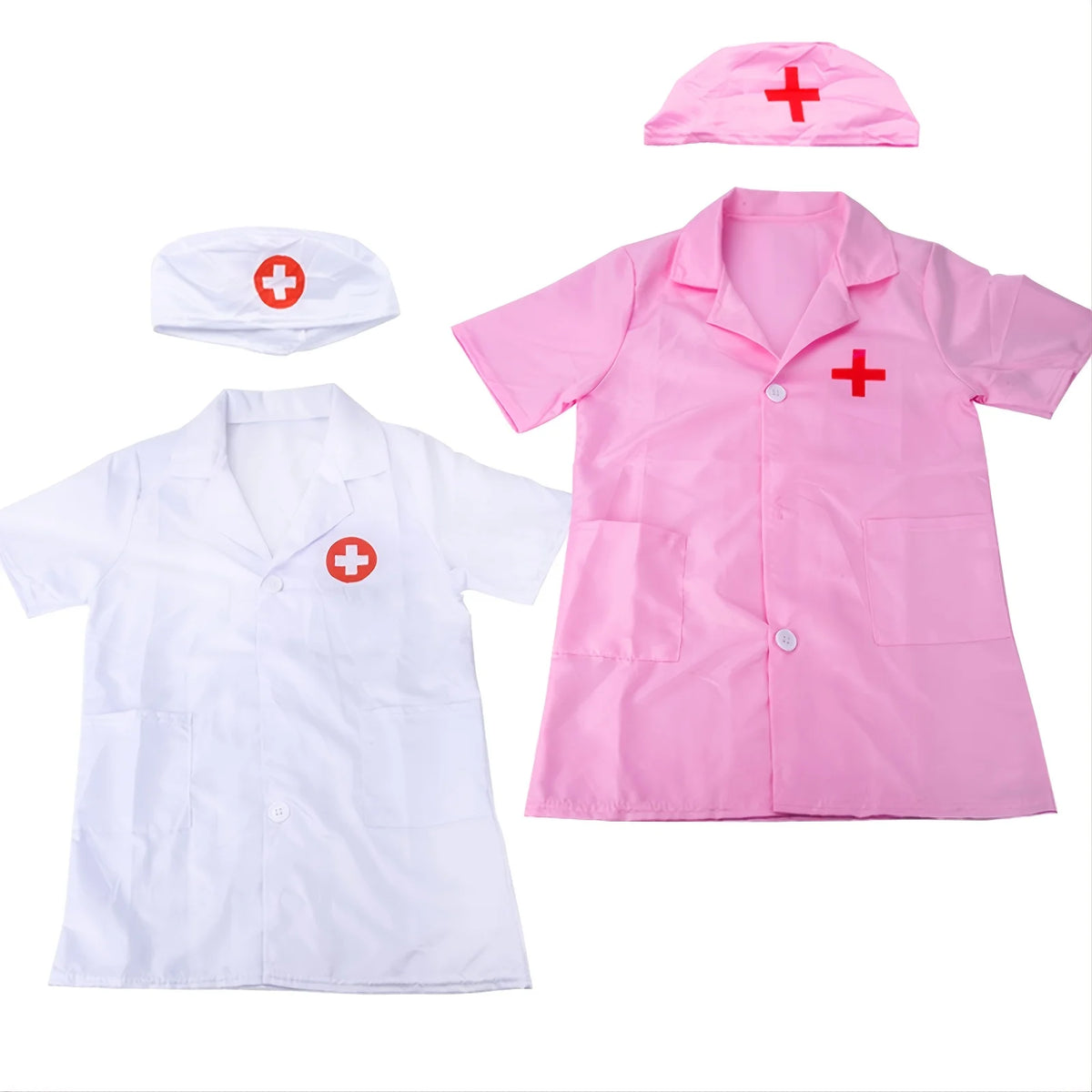 Doctor's Clothes Short-Sleeved Nurse Children's Performance Clothes Family Toys