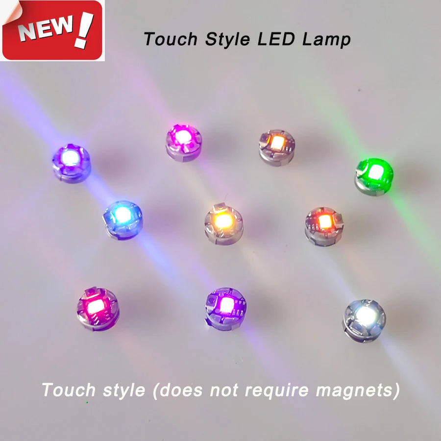 2pcs Miniature Wireless Light Model Super Bright Single Lamp with Press Button for Diy Model Making/Cars/Robots/Decor/Diorama