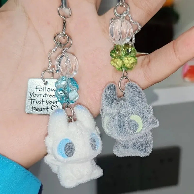 Potdemiel Cartoon Toothless Series Diy Mobile Phone Pendant Exquisite Keychain Decoration Trendy Toy Periphery Surprise Fun Gift