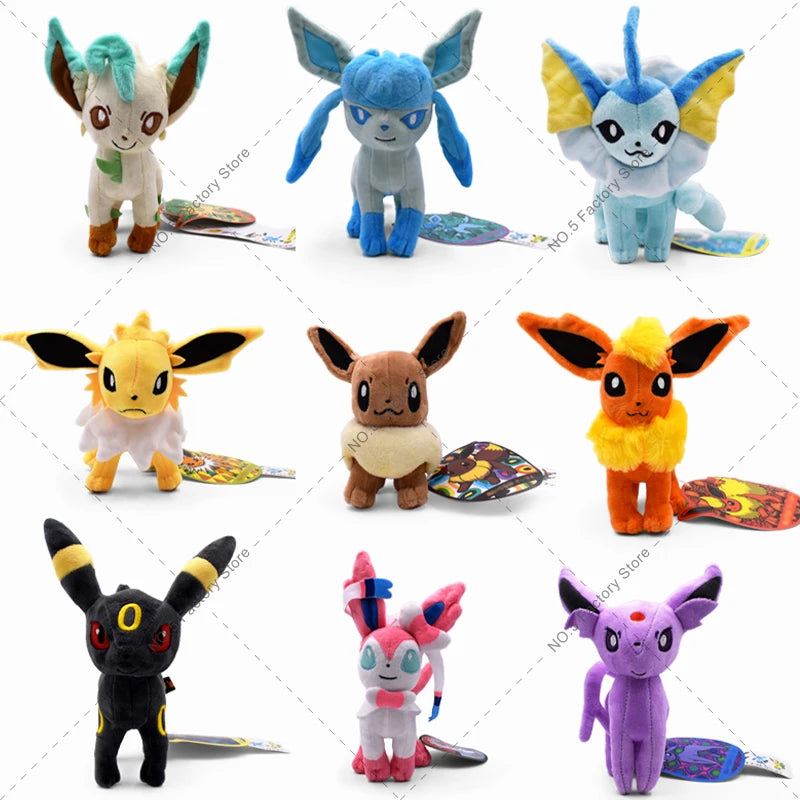 32 Style Eevee Plush Toy Pokemon Eeveelution Umbreon Vaporeon Jolteon Flareon Espeon Leafeon Cartoon Stuffed Animal Doll Peluche