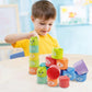 9PCS Stacking Cups Early Education Puzzle Stackable Rainbow Tower with Numbers Letters Shapes Fold Cup Child Stack Game