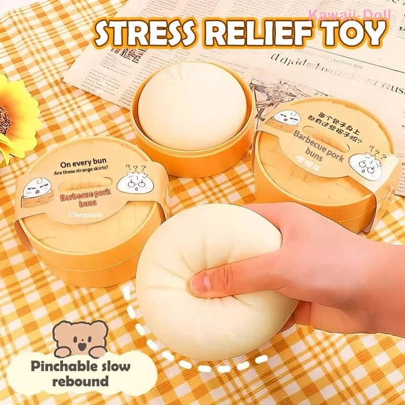 [DO]Steamed Stuff Bun Anti-Stress Dumpling Squishies Ball Fidgets Toy Soft Slowing Rebound Foam Ultra-Soft Decompression Toy[DO]