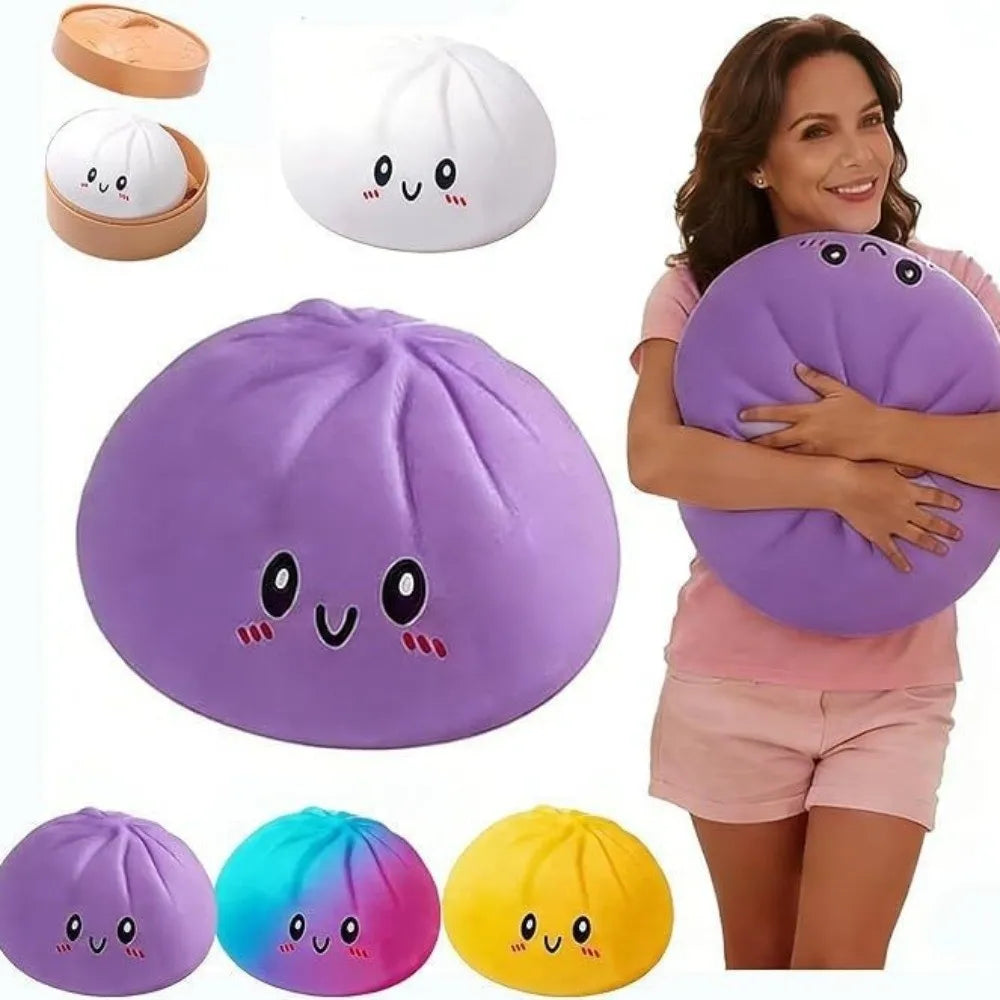 16cm Extra Large Big Dumplings Squeeze Toy with Steamer Soft Squeeze Toy Slow Resilience Fidget Squeeze Decompression Dough