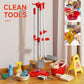 Kids Cleaning Toy Set for Toddlers Mini Broom Dustpan Mop Pretend Play Housekeeping Supplies Kits Montessori Toys Girl Boy Gifts