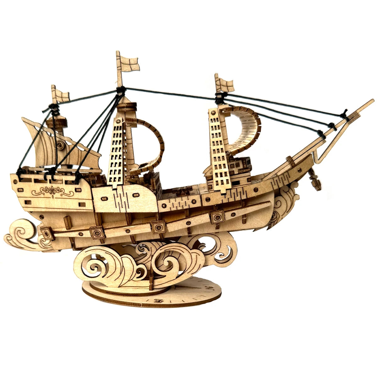 Ocean Sailboat 3D Wooden Puzzle, Scale Model, DIY Model Kit, Handcraft Gift, Home Decoration, Mechanical Toy, Birthday/Chri
