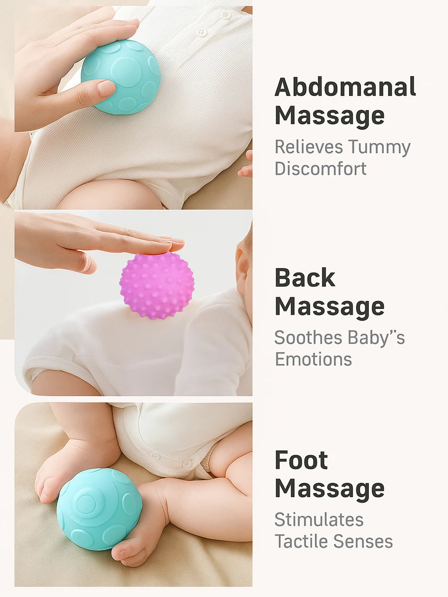 6Pcs Baby Sensory Ball, Baby Teething Toy, Montessori Early Childhood Education, Baby Water Toy Ball, Massage Ball