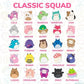 School supplies: plush fabric stickers in pastel colorssoft squishy texture ideal for classroom incentives gift baskets and kid