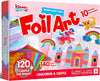 JOYFY Foil Art Kit Arts & Crafts Supplies Mess Free Coloring Foil Foam Stickers Creative Travel Toys for Kid Birthday Gifts