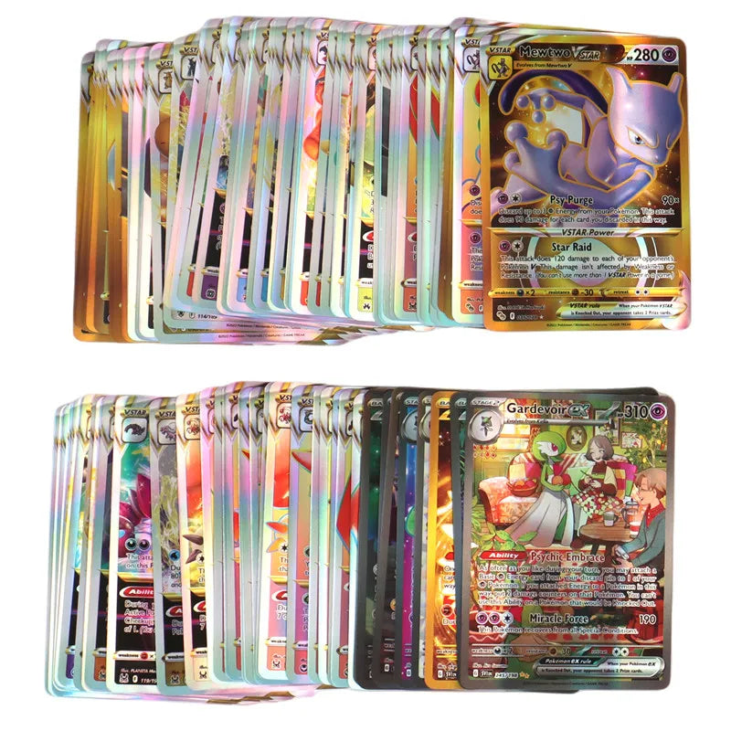 New Holographic Pokemon Cards Scarlet Violet 80Vmax 20EX English Letter Pokemon trading card Kids Gift