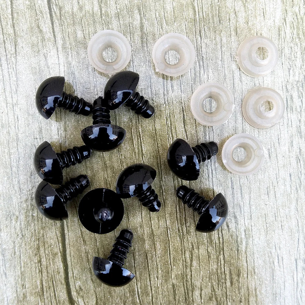 100pcs 8/10/12/14mm Plastic Safety Eyes For Toys Diy Mix Size Crochet Animal Eye For Doll Toys Amigurumi Accessories