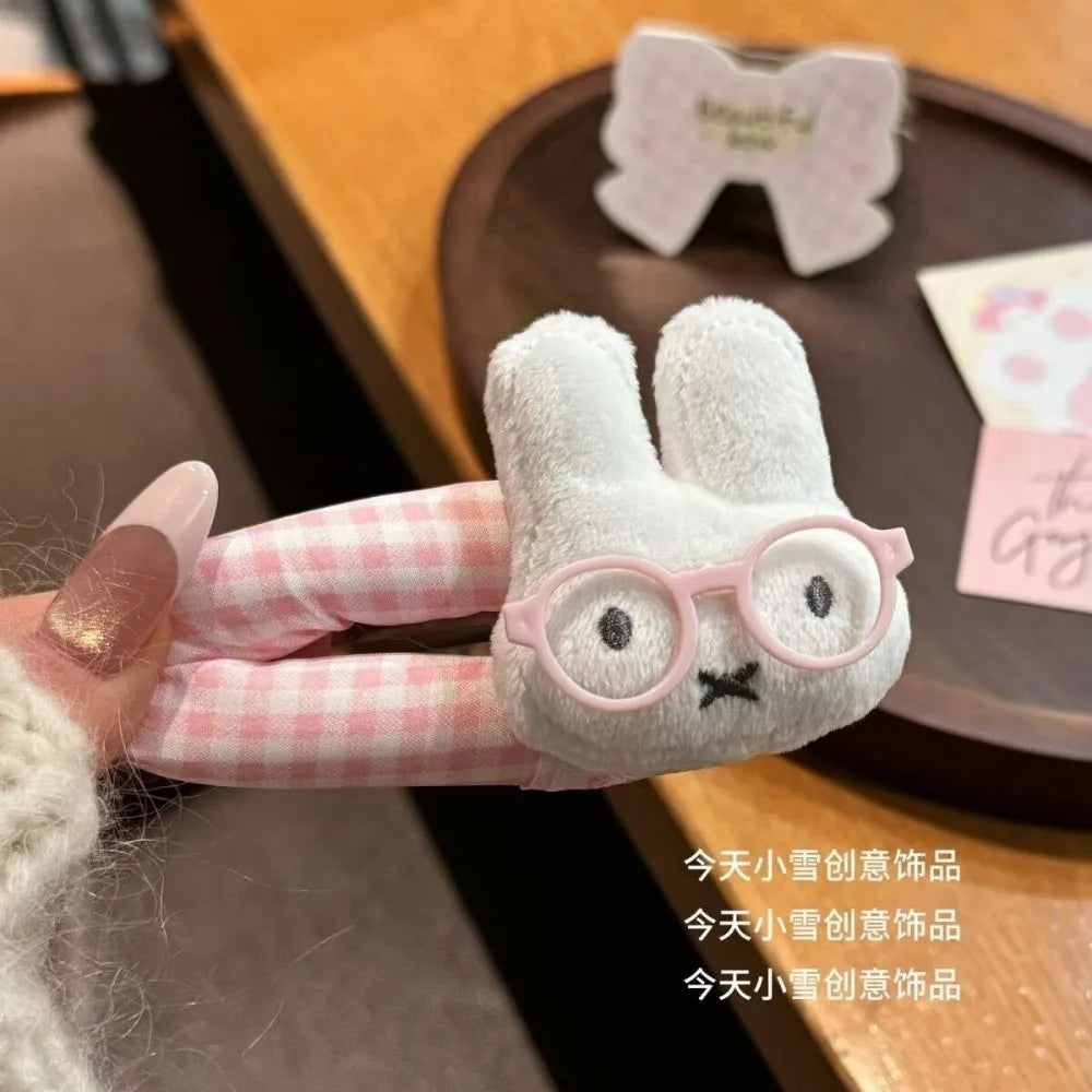 4pcs Kawaii Miffy Rabbit BB Clip Cute Cartoon Girli Hair Side Clip Student Daily School Wear Hair Styling Accessory Gift Toys
