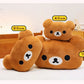 Cute Rilakkuma Big Head Plush Pillow Large Size Soft Stuffed Toy Cushion Bedroom Sofa Decor Unisex Birthday Gift For Adult
