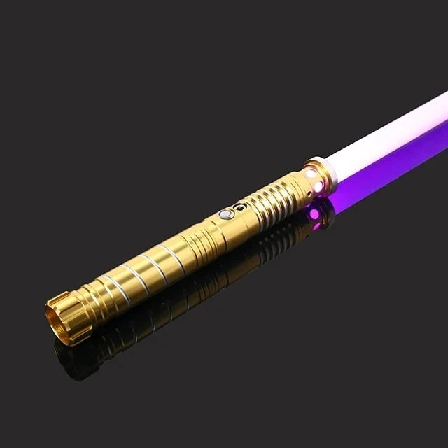 Metal Handle RGB Cosplay Double-edged Lightsaber Sword 16 Colors Change LED Switchable Sound And Light For Boys Girls Gift