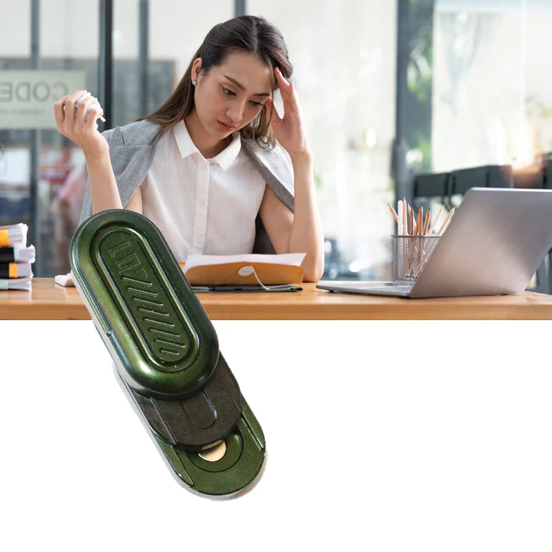 Green Pod Fidget Slider Metal Fidget Toys ADHD Tool Anti-anxiety Office Desk Toys Adult Stress Relief Toys Kids Gifts
