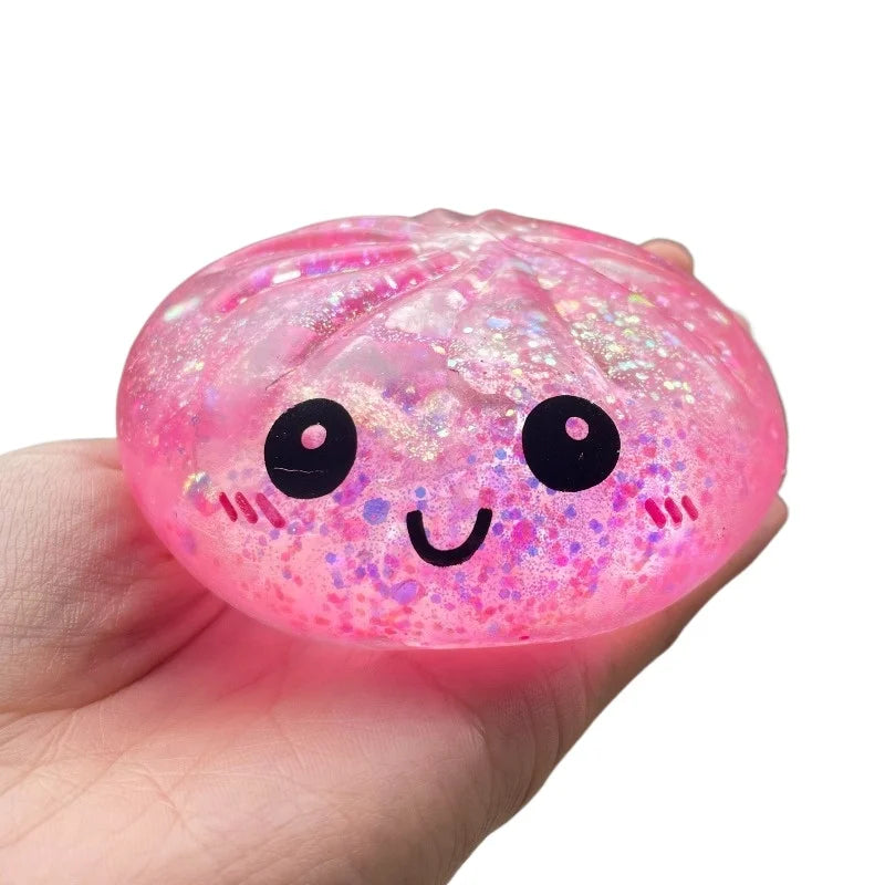 Simulation Flash Dumpling Pressure Ball Fidget Squishes Squishy Maltose Dough Ball Decompression Fidget Toy Fun Creative Gift
