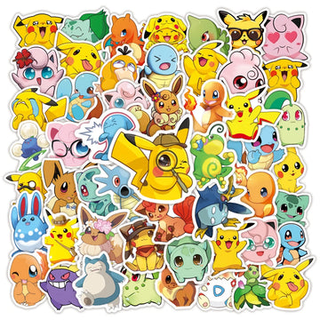 10/30/50pcs Cute Pokemon Anime Graffiti Stickers Pikachu Jigglypuff Sticker DIY Phone Bike Laptop Suitcase Funny Cartoon Sticker