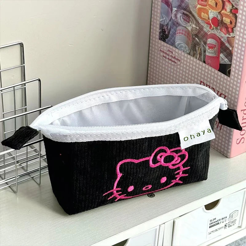 HelloKitty cartoon peripheral stationery storage bag, large capacity makeup bag, multi-purpose storage