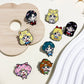 8pcs Sailor Moon Enamel Brooch Set Tsukino Usagi Cartoon Character Fashion Metal Badges Accessories for Backpacks And Clothing