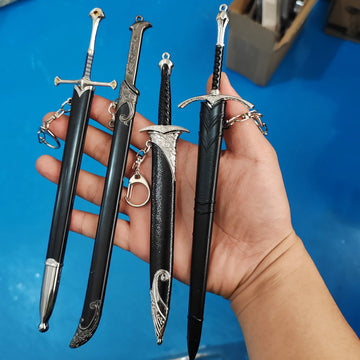 22cm Elves Anduril Middle-earth Weapon Glamdring Aragorn Narthil Sword Metal Katana Samurai Sword Keychain Ornaments Gifts Toys