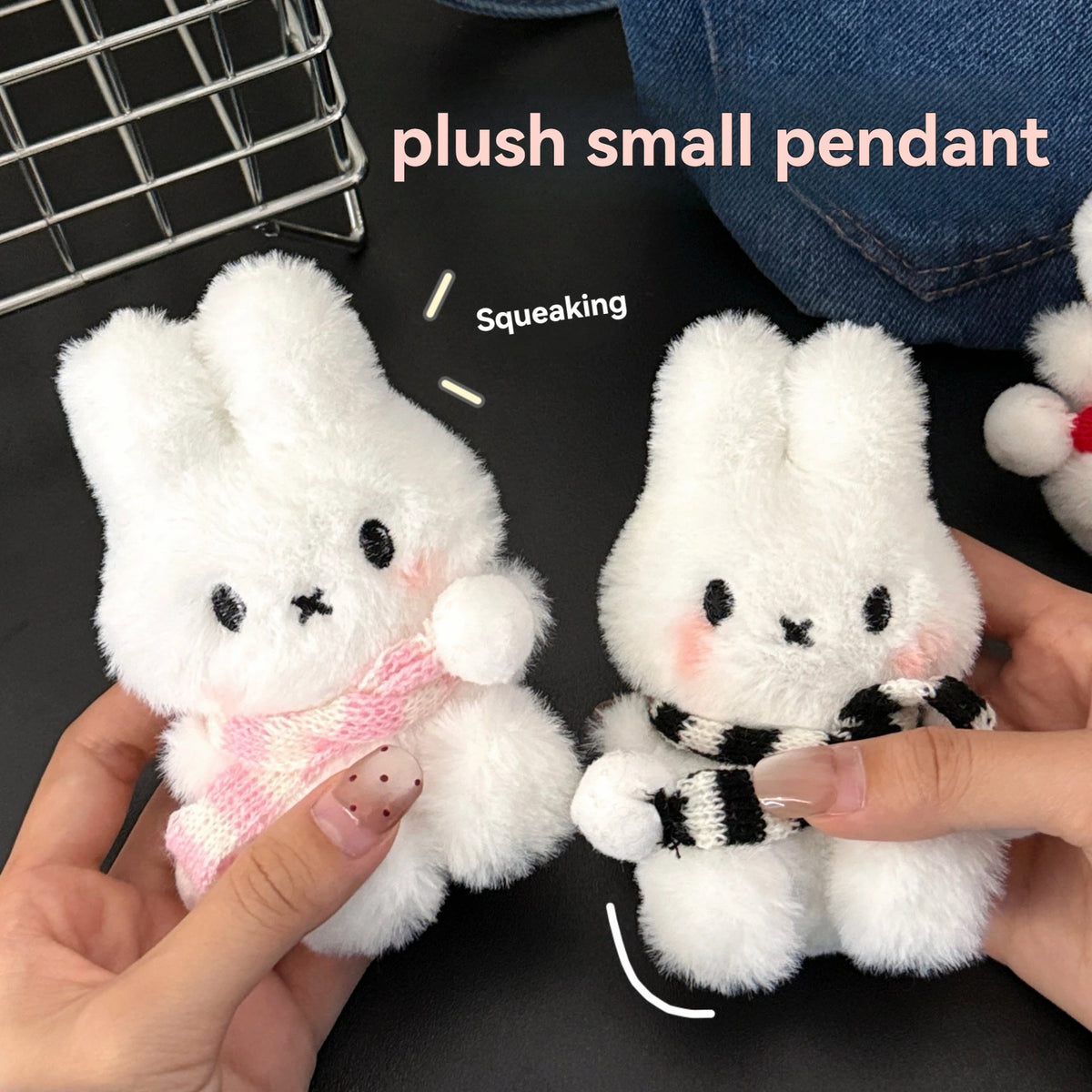 1/4 Pcs Cute Cartoon Scarf Miffy Rabbit Doll Pendant Plush Toy Miffy Toy Merchandise