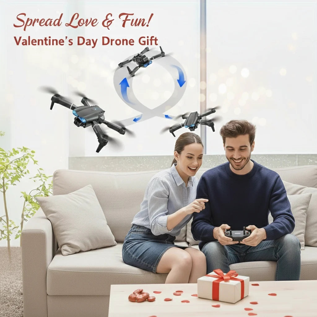 E88 PRO MAX Foldable Drone 2026 New, Obstacle Avoidance, Brushless Motor, Dual HD Camera, HD Screen Remote, Extra Batteries 40min Flight Time, One Key Return Home, LED Lights, USB Charging, FPV Quadcopter for Beginners Adults