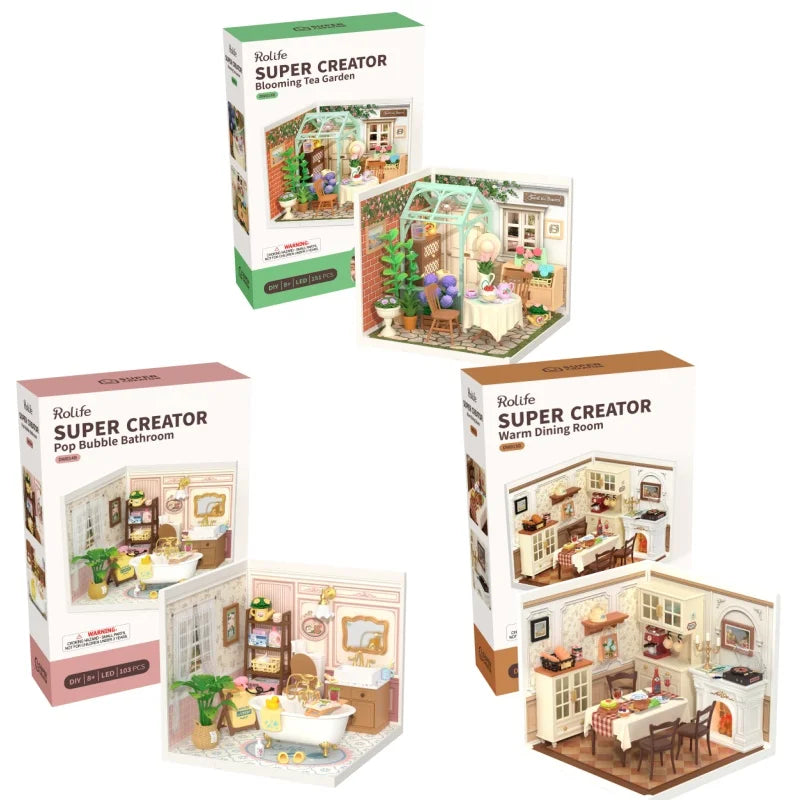 Rolife DIY Miniature Dollhouse Kit with Accessories Model Supply Store Kit with LED to Build Decent Birthday Gift