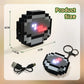 Rechargeable Pixel Compass Keychain Peripheral Design Toy Trinket Use Movable Compass Keychain Pendant Real-world Use Toys