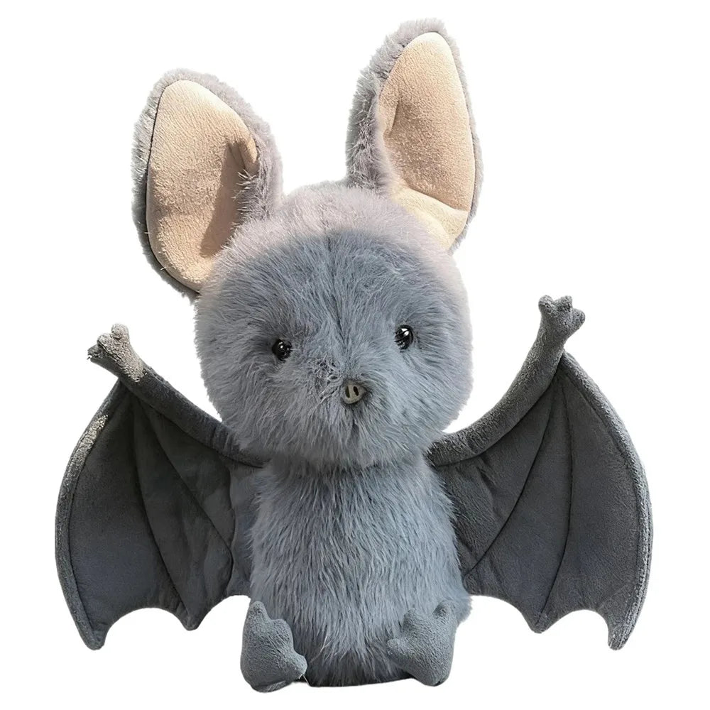 Kartoon 22cm Bat Plush Toy Soft Stuffed Cartoon Bat Plushies Grey Funny Design Bat Pig Doll Halloween Decoration